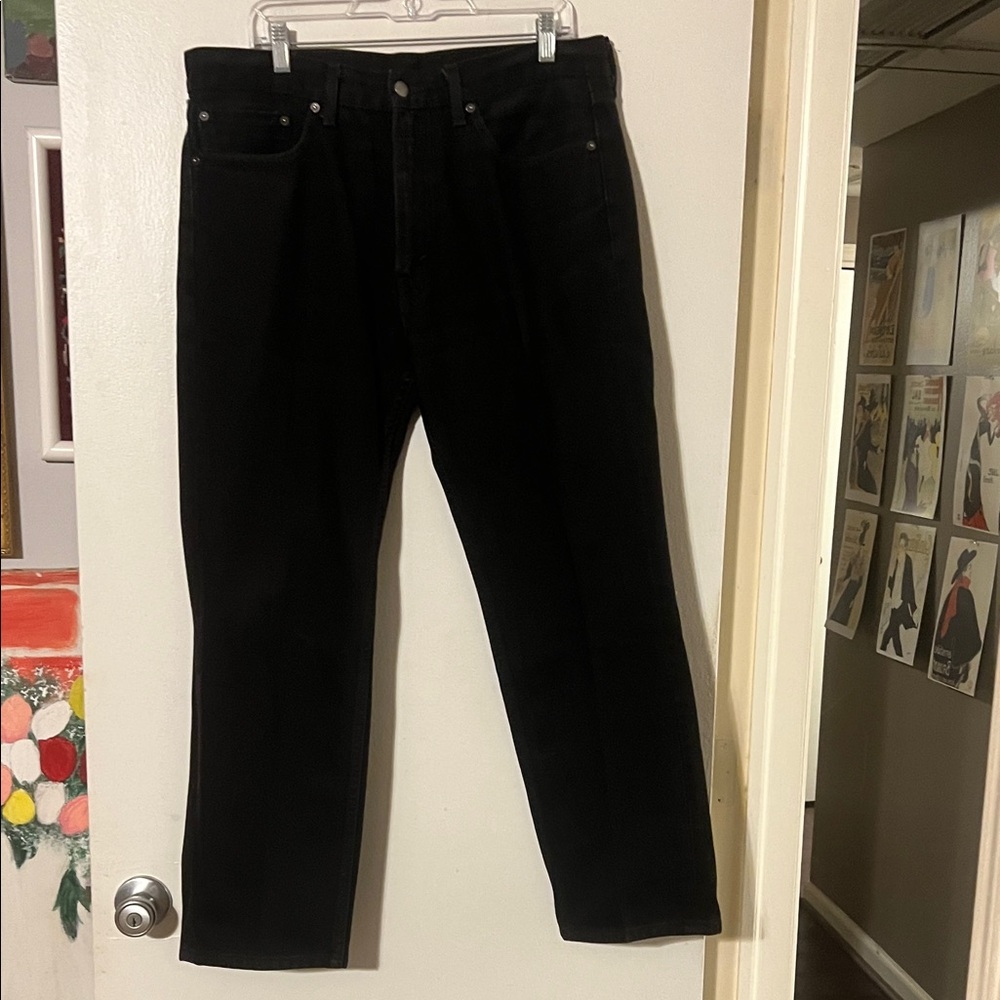 Levi’s mens black denim jeans